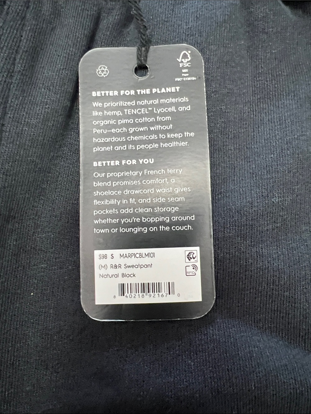 allbirds Black Men's Sweatpants Joggers - Picture 3 of 10